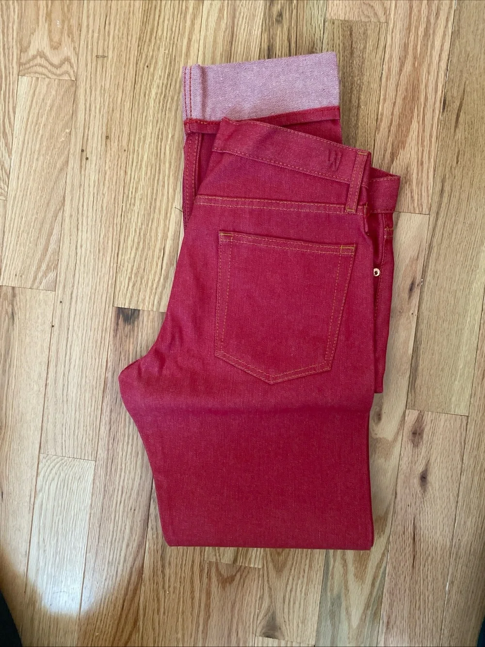 Slim Fit selvedge Men's Red Jeans 👖 - Picture 1 of 5